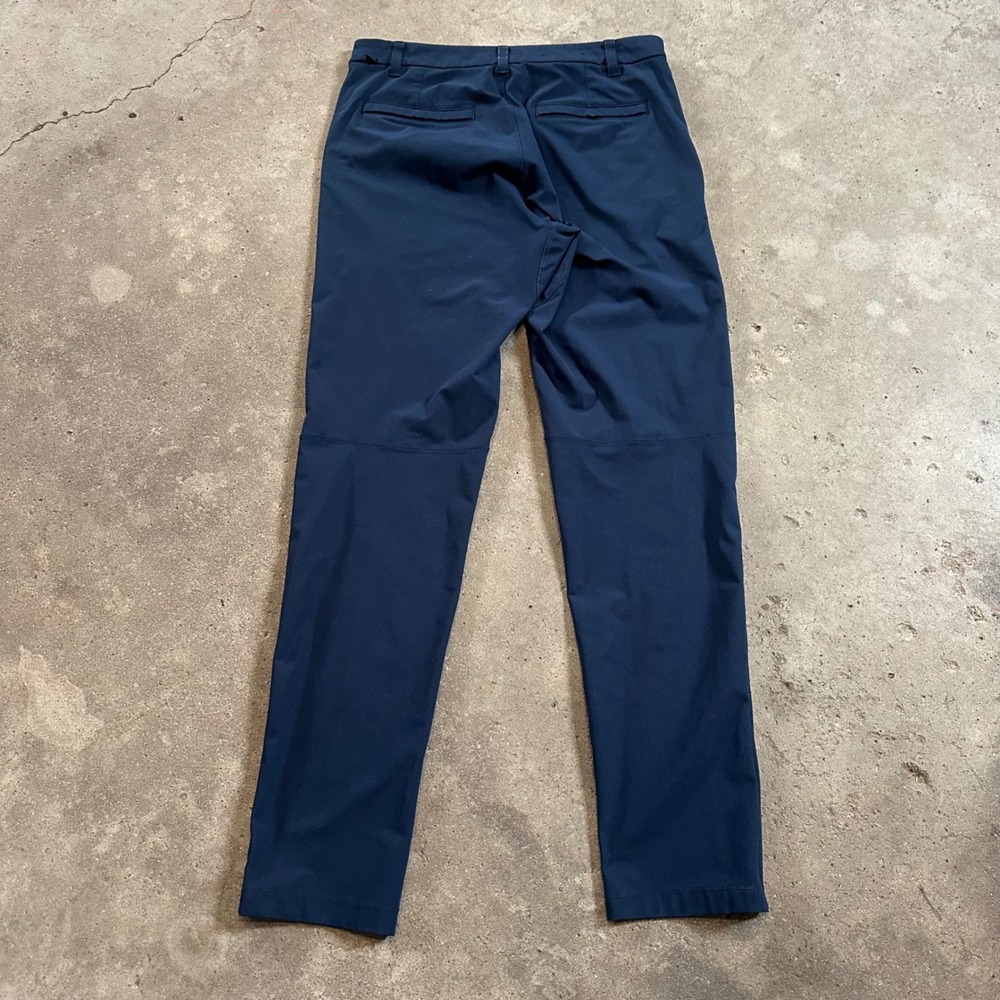 Lululemon Commission Pant Classic Mens 33x33 Navy Blue Warpstreme Chino LM5AFET - Picture 6 of 8